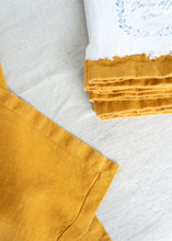 Load image into Gallery viewer, 100% Linen Classic Napkins in Mustard Yellow - Set of 4