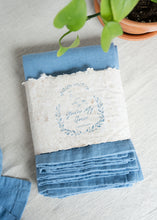Load image into Gallery viewer, 100% Linen Classic Napkins in Sky Blue - Set of 4