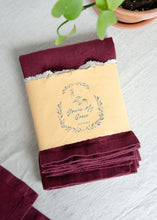 Load image into Gallery viewer, 100% Linen Classic Napkins in Bordeaux - Set of 4