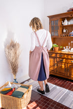 Load image into Gallery viewer, 100% Linen French Apron in Oyster Rose
