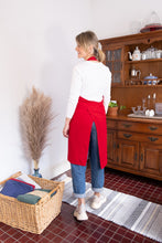 Load image into Gallery viewer, 100% Linen Italian Apron in Pomegranate