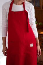 Load image into Gallery viewer, 100% Linen Italian Apron in Pomegranate