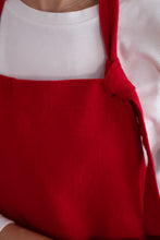 Load image into Gallery viewer, 100% Linen Italian Apron in Pomegranate