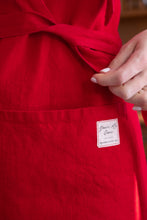 Load image into Gallery viewer, 100% Linen Italian Apron in Pomegranate