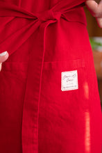 Load image into Gallery viewer, 100% Linen Italian Apron in Pomegranate