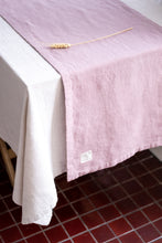 Load image into Gallery viewer, 100% Linen Table Runner in Oyster Rose Small