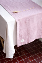 Load image into Gallery viewer, 100% Linen Table Runner in Oyster Rose Large