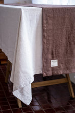 Load image into Gallery viewer, 100% Linen Table Runner in Chocolate Medium