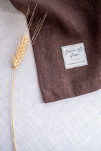 Load image into Gallery viewer, 100% Linen Table Runner in Chocolate Small