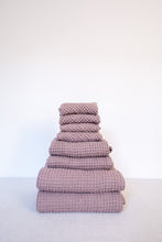 Load image into Gallery viewer, Linen Waffle Face Towel in Cocoa - Set of 2