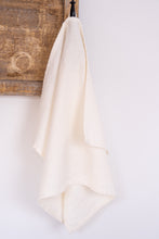 Load image into Gallery viewer, Linen Waffle Kitchen Towel in White - Set of 2