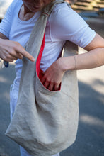 Load image into Gallery viewer, 100% Linen Torba Bag in Belarussian Style