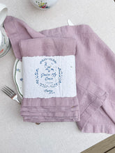Load image into Gallery viewer, 100% Linen Classic Napkins in Oyster rose - Set of 4