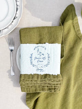 Load image into Gallery viewer, 100% Linen Classic Napkins in Olive - Set of 4