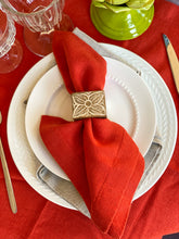 Load image into Gallery viewer, 100% Linen Classic Napkins in Salamander Orange - Set of 4