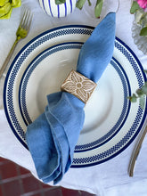 Load image into Gallery viewer, 100% Linen Classic Napkins in Sky Blue - Set of 4