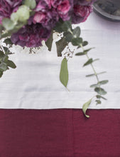 Load image into Gallery viewer, 100% Linen Table Runner in Simple White Medium