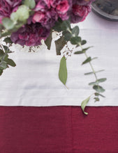 Load image into Gallery viewer, 100% Linen Table Runner in Simple White Small