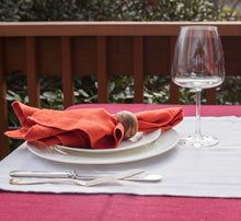 Load image into Gallery viewer, 100% Linen Classic Napkins in Salamander Orange - Set of 4