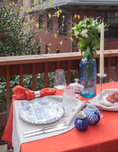 Load image into Gallery viewer, 100% Linen Tablecloth in Salamander Orange - 55"х79"