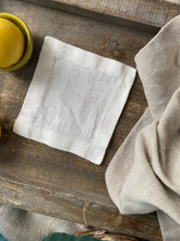 Load image into Gallery viewer, Linen Coasters - Simply White - Set of 4