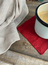 Load image into Gallery viewer, Linen Coasters - Vintage Red - Set of 4