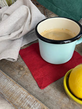 Load image into Gallery viewer, Linen Coasters - Vintage Red - Set of 4