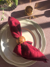 Load image into Gallery viewer, 100% Linen Classic Napkins in Bordeaux - Set of 4