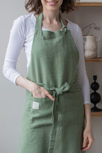 Load image into Gallery viewer, 100% Linen Italian Apron in Thyme