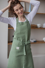 Load image into Gallery viewer, 100% Linen Italian Apron in Thyme
