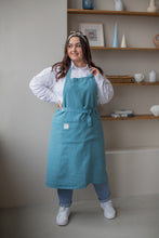 Load image into Gallery viewer, 100% Linen Italian Apron in Azure