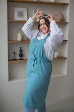 Load image into Gallery viewer, 100% Linen Italian Apron in Azure