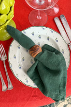 Load image into Gallery viewer, 100% Linen Classic Napkins in Pine Green - Set of 4