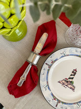 Load image into Gallery viewer, 100% Linen Classic Napkins in Vintage Red - Set of 4