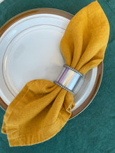 Load image into Gallery viewer, 100% Linen Classic Napkins in Mustard Yellow - Set of 4