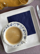 Load image into Gallery viewer, Linen Coasters 5X5- Navy Blue - Set Of 4 5X5