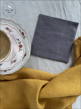 Load image into Gallery viewer, Linen Coasters - Fog Grey Set Of 4