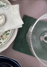 Load image into Gallery viewer, Linen Coasters - Pine Green Set Of 4 5X5