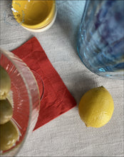Load image into Gallery viewer, Linen Coasters - Salamander Orange Set Of 4 5X5