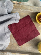 Load image into Gallery viewer, Linen Cocktail Napkins 5X5- Bordeaux - Set Of 4 5X5