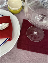 Load image into Gallery viewer, Linen Cocktail Napkins 5X5- Bordeaux - Set Of 4 5X5