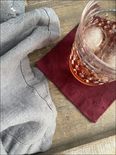 Load image into Gallery viewer, Linen Cocktail Napkins 5X5- Bordeaux - Set Of 4 5X5