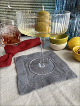 Load image into Gallery viewer, Linen Cocktail Napkins 5X5- Fog Grey - Set Of 4 5X5
