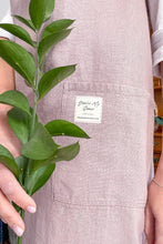 Load image into Gallery viewer, 100% Linen Japanese Apron in Oyster Rose
