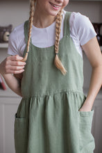 Load image into Gallery viewer, 100% Linen French Apron in Thyme
