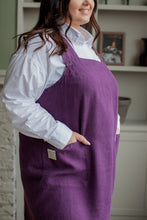 Load image into Gallery viewer, 100% Linen Japanese Apron in Violet
