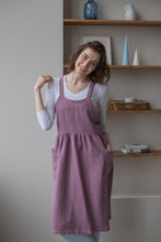 Load image into Gallery viewer, 100% Linen French Apron in Lavender
