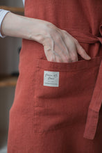 Load image into Gallery viewer, 100% Linen Italian Apron in Terracotta
