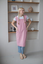 Load image into Gallery viewer, 100% Linen Japanese Apron in Pink
