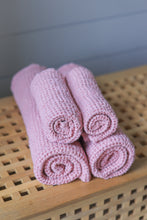 Load image into Gallery viewer, Linen Waffle Hand Towel in Rose
